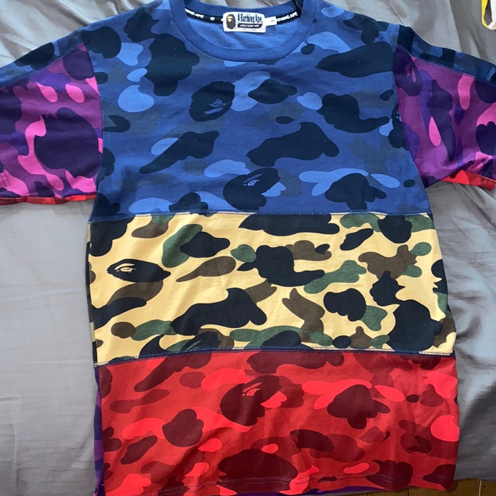 Bape multi color camo T